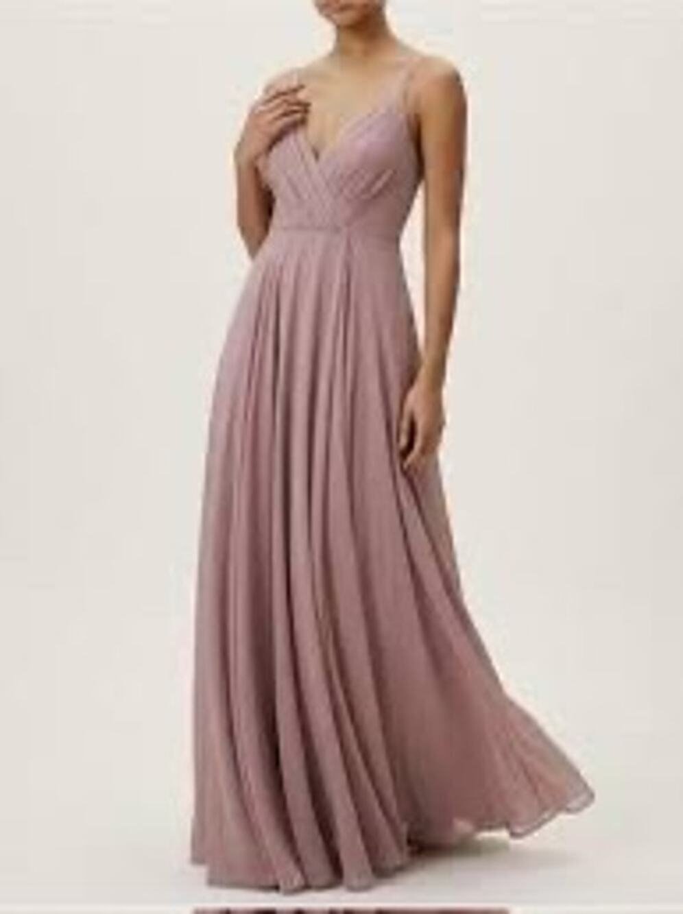 Anthropologie BHLDN Eva Spagetti Strap Maxi Dress Size XL Mauve